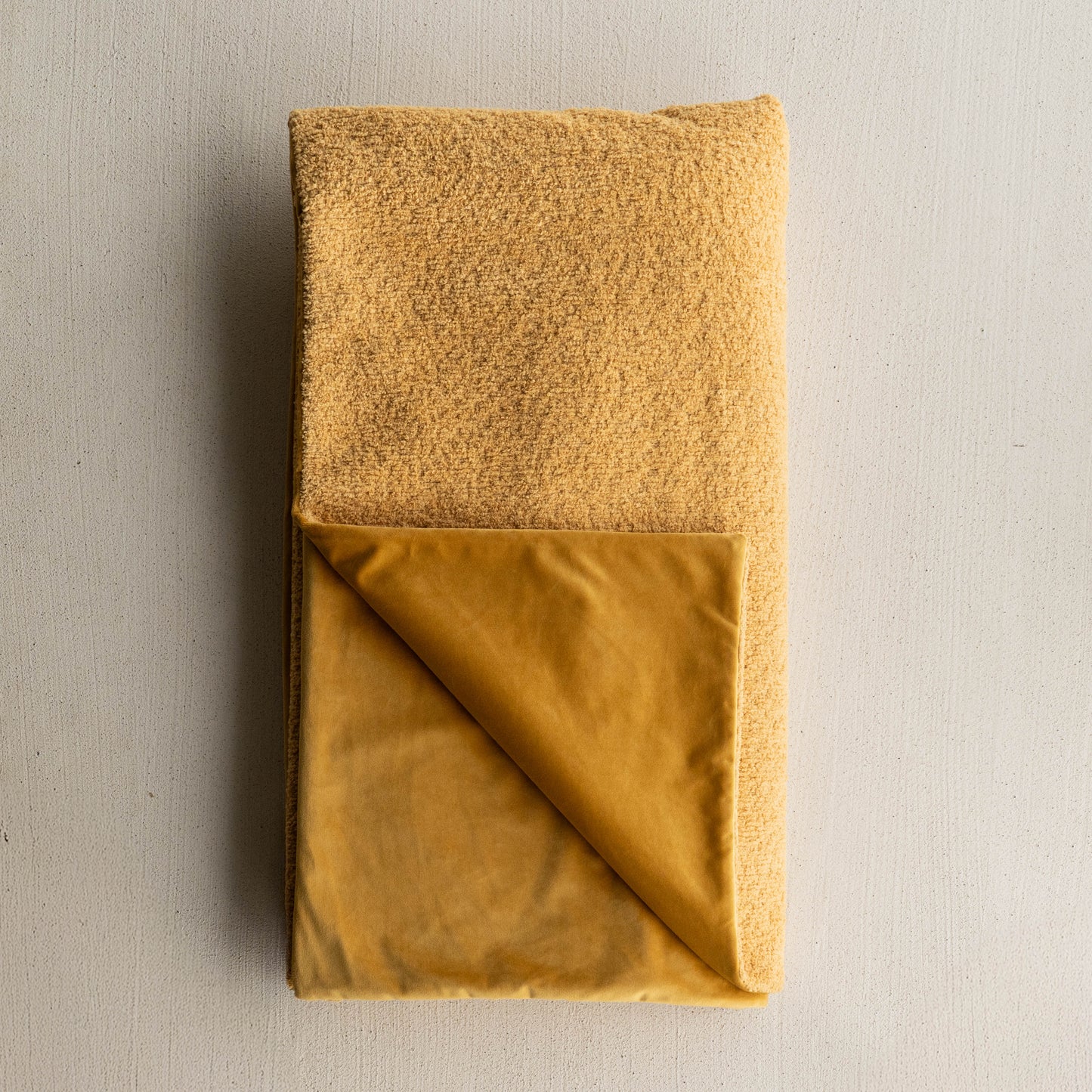 Ridge Mustard Yellow Throw Blanket - 195x132cm
