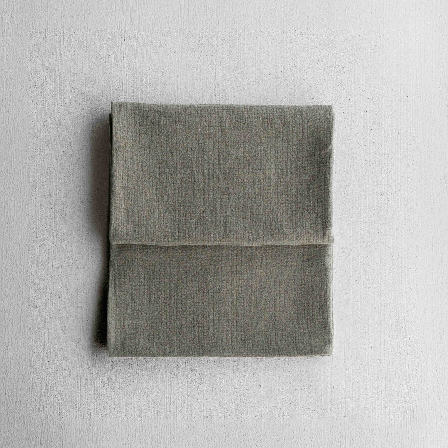 Green Linen Throw Blanket
