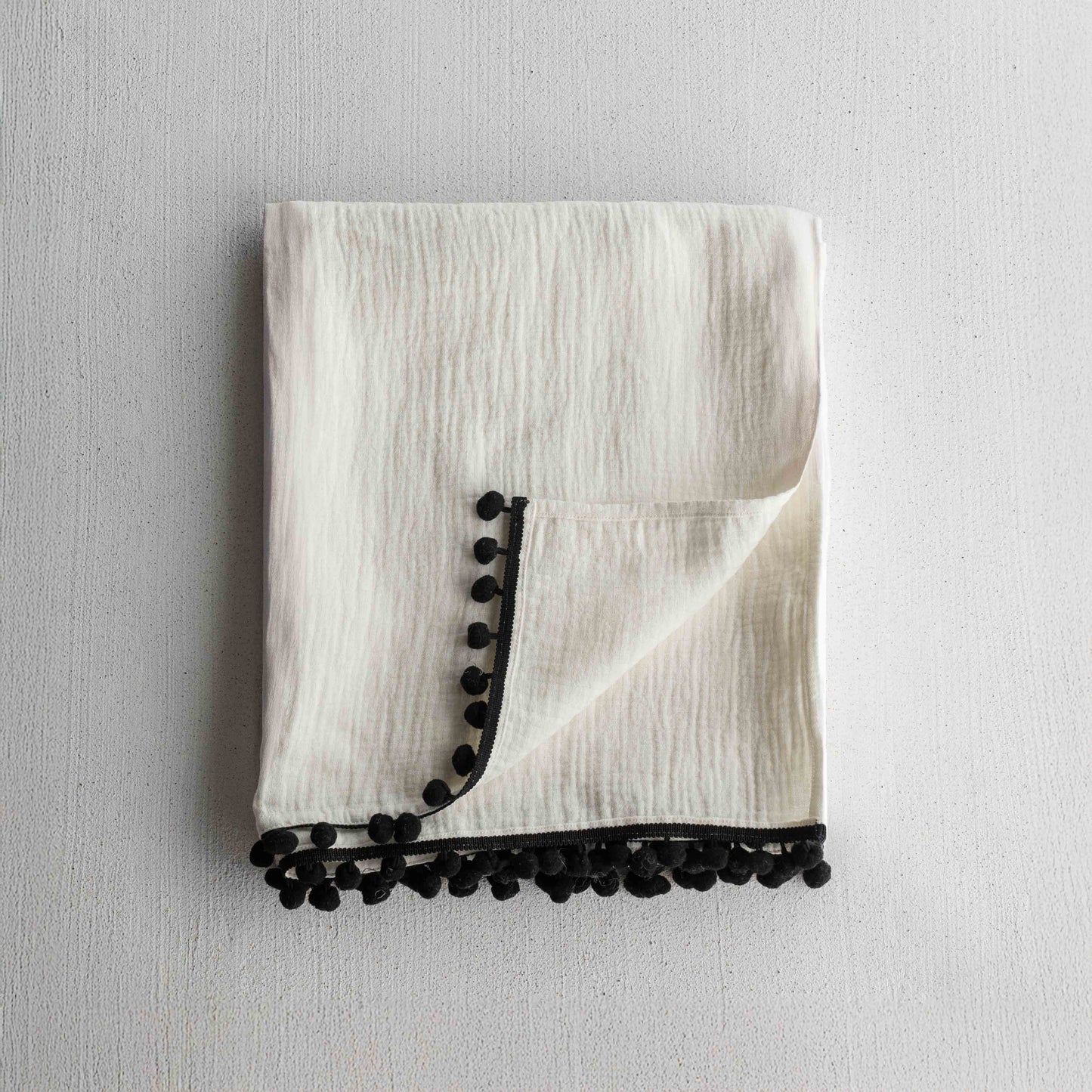 Blush White Throw Blanket
