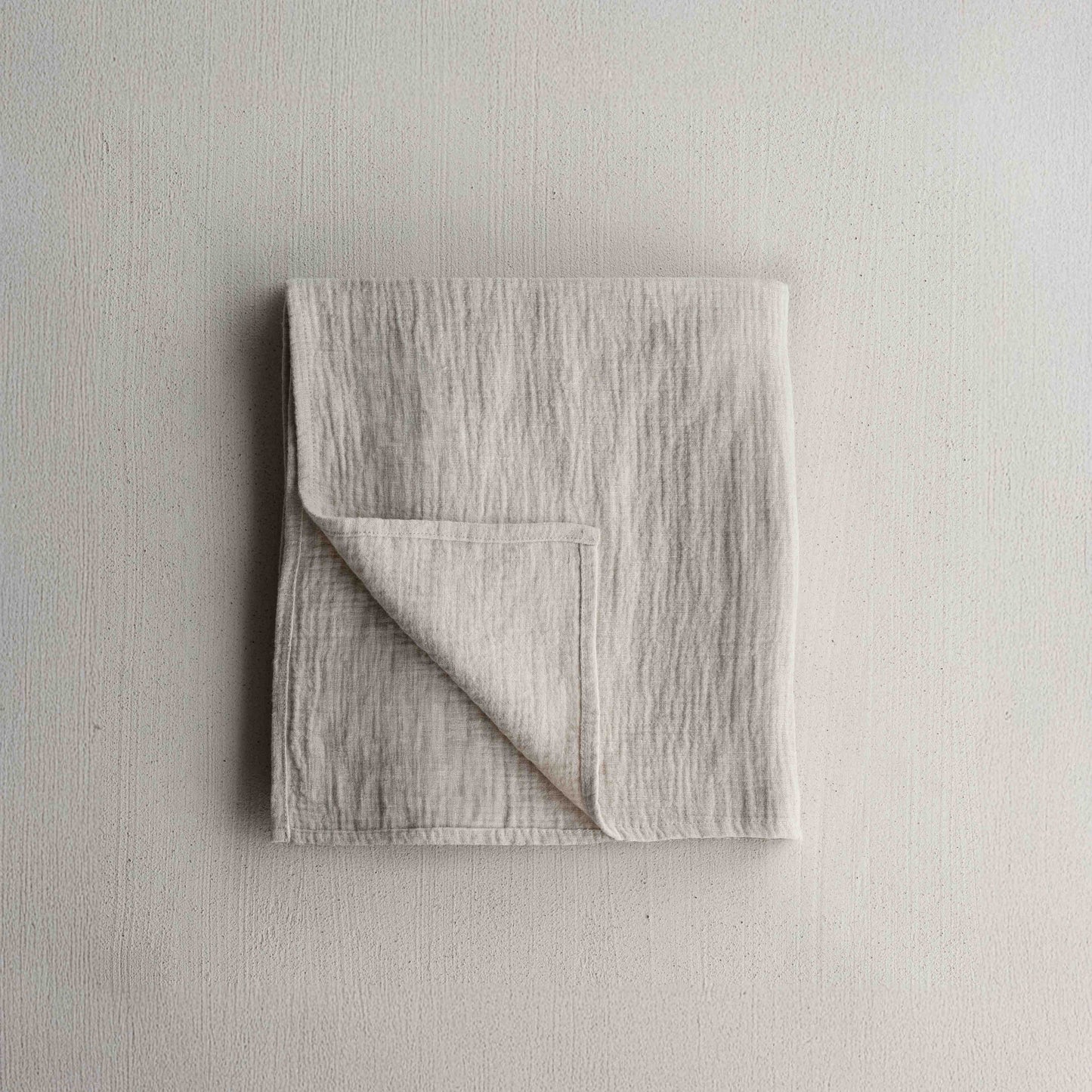 Beige Linen Throw Blanket